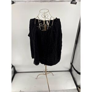 Hatch Maternity Women’s short sleeve blouse Black One Size Viscose Wool